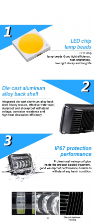 Set de 2 bucăți, LED halogen universal 5 , 12V-24V fază scurtă/lungă cu DRL lumini de zi, semnalizator alb-galben 8000lm pentru ATV, jeep, camion, tractor și altele [2]