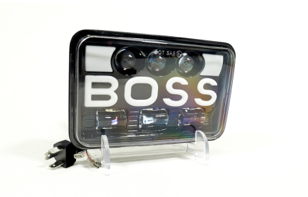 Set de 2 bucăți, LED halogen universal 5 , 12V-24V fază scurtă/lungă cu DRL lumini de zi, semnalizator alb-galben 9600lm pentru ATV, jeep, camion, tractor și altele [4]