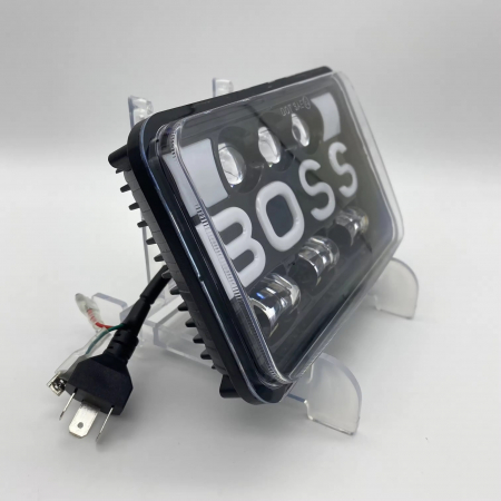 Set de 2 bucăți, LED halogen universal 5 , 12V-24V fază scurtă/lungă cu DRL lumini de zi, semnalizator alb-galben 9600lm pentru ATV, jeep, camion, tractor și altele [1]