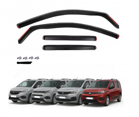 Fiat - Set Paravanturi auto fata si spate pentru Citroen Berlingo, Peugeot Partner Rifter, Opel Combo, Fiat Doblo Dupa 2024