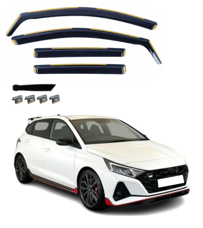 Accesorii pentru exterior - Set Paravanturi auto  geamuri fata si spate pentru Hyundai i20 III 2020+