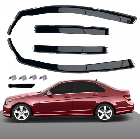 Mercedes - Set  Paravanturi auto de vânt pentru geamuri față și spate  MERCEDES C CLASS W204 2008-2014