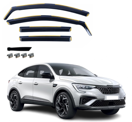 Aparatori noroi - Set Paravanturi auto geamuri fata si spate pentru Renault Arkana (Facelift) 2023+