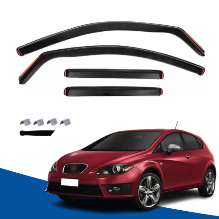 Seat - Set Paravanturi auto pentru geamuri fata si spate pentru Seat Leon 1P MK2 Hatchback 5 usi 2005-2012