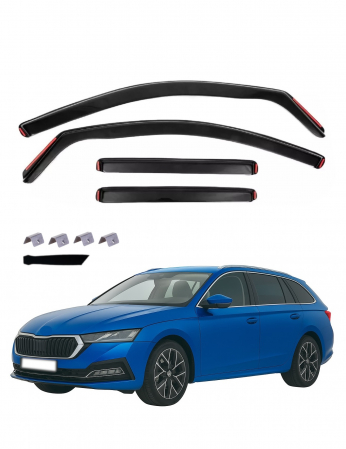 Paravanturi - Set Paravanturi auto  geamuri fata si spate pentru SKODA OCTAVIA COMBI 2024+