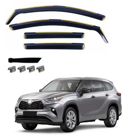 Noutati Flexzon - Set Paravanturi auto geamuri fata si spate pentru TOYOTA HIGHLANDER IV 5 usi 2020+