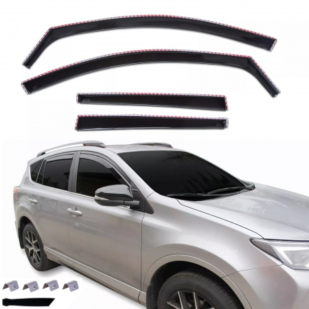 Accesorii pentru exterior - Set Paravanturi auto de  geamuri fata si spate, pentru TOYOTA RAV4 2013-2019