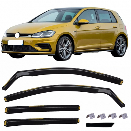Accesorii pentru exterior - Set  Paravanturi auto  geamuri față și spate, pentru VW GOLF 7  (2012-2019)