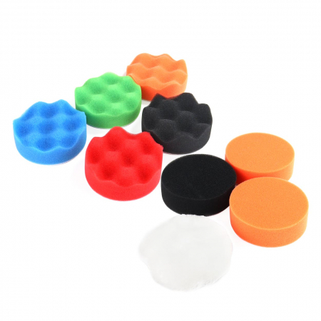 Set de 9 bureți de polisare + disc Ø80 mm + adaptor [1]