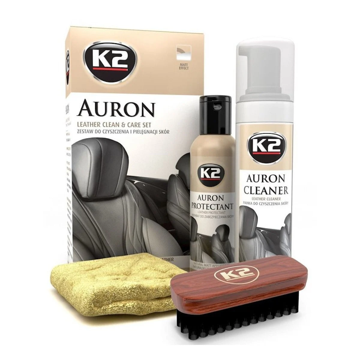 Solutii curatare si intretinere - Set de curățare și întreținere piele Auron K2
