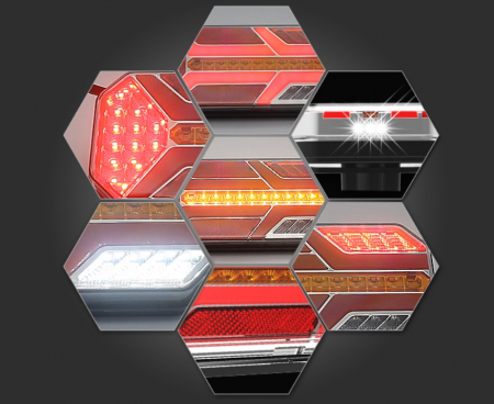 Set Lampi Spate LED, 235x110mm, 7 functii, Semnalizare Dinamica, Stanga si Dreapta [5]