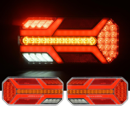Accesorii electronice auto - Set de Lampe Spate LED, 235x110mm, 7 functii, Semnalizare Dinamica, Stanga si Dreapta 12-24V