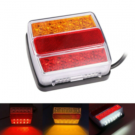 Set de stopuri LED cu 5 funcții 12V cu magnet și cablu 7,5m pentru remorci, platforme, rulote și altele. [1]
