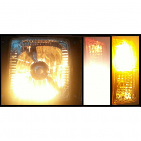 Set Faruri cu Semnalizare Cu Cablu, Utilaje Dezapezire Buldoexcavator Tractor H4, 24V , Stanga si Dreapta [5]