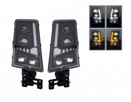 Accesorii Camioane - Set faruri Full LED (stanga + dreapta) pentru VOLVO FH12 / FM12 / FM380 - OEM 20360899 / 20360898