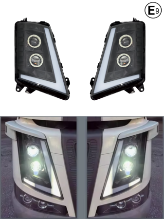 Faruri si proiectoare camion - Set faruri LED stanga + dreapta cu faza scurta, faza lunga si lumini de zi DRL pentru VOLVO FH4 / FM4 2012+ ОЕМ 21221130, 22239219, 22239254, 21221135, 22239217, 22239253