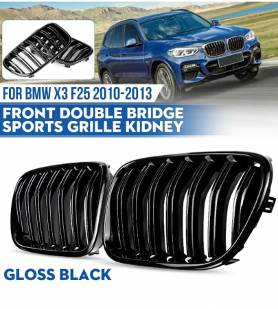 Set Grile duble negru lucios BMW X3 F25 (2010-2014) [2]