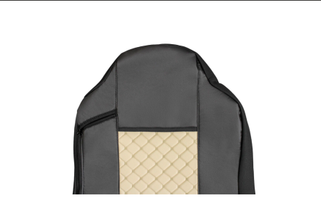 Set huse din piele ecologica pentru IVECO STRALIS S-WAY 2021-2025- Bej/Negru [3]