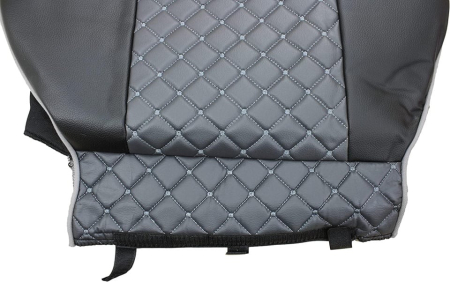 Set huse din piele ecologica pentru IVECO STRALIS S-WAY (2021-2025) Gri/Negru [4]