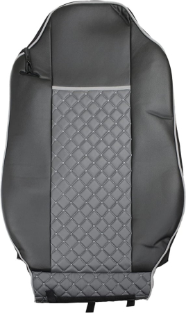 Set huse din piele ecologica pentru IVECO STRALIS S-WAY (2021-2025) Gri/Negru [5]