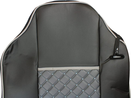 Set huse din piele ecologica pentru IVECO STRALIS S-WAY (2021-2025) Gri/Negru [7]