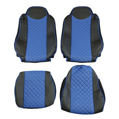 Set huse din piele ecologica pentru MAN TGX 2015–2021 - Albastru/Negru [2]