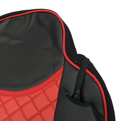 Set huse din piele ecologica pentru MAN TGX 2015–2021  Roșu/Negru [3]