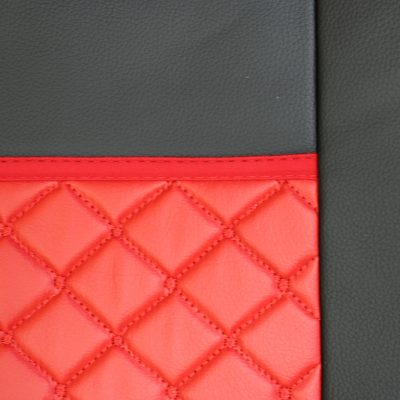 Set huse din piele ecologica pentru MERCEDES ACTROS MP4 (2015-2021)  Roșu/Negru [4]