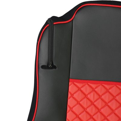 Set huse din piele ecologica pentru MERCEDES ACTROS MP4 (2015-2021)  Roșu/Negru [3]