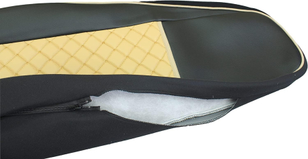 Set huse din piele ecologica pentru VOLVO FH12 2006-2015 Bej/Negru [3]