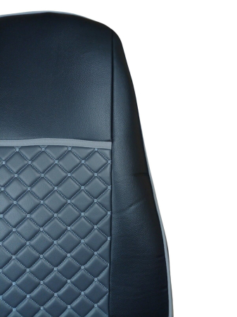 Set huse din piele ecologica pentru VOLVO FH12 2006- 2015 Gri/Negru [5]