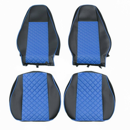 Set huse din piele ecologica pentru VOLVO FH12 (2016-2020) Albastru/Negru [1]