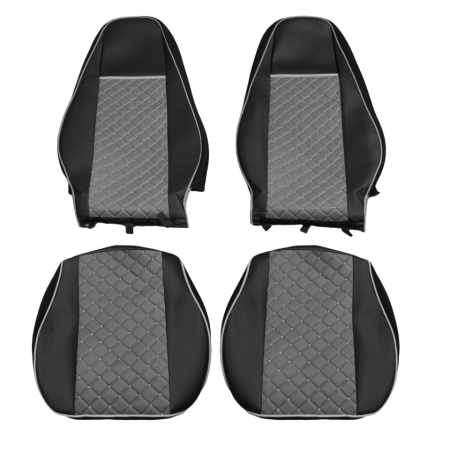 Set huse din piele ecologica pentru VOLVO FH12 (2016-2020) Gri/Negru [1]