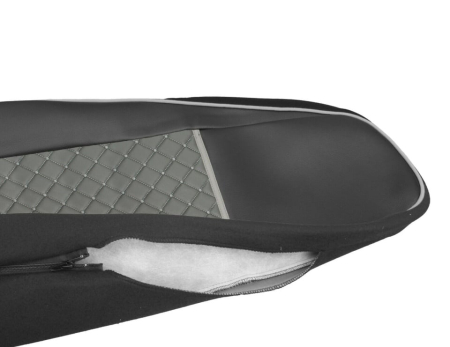 Set huse din piele ecologica pentru VOLVO FH12 (2016-2020) Gri/Negru [4]