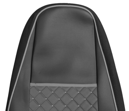 Set huse din piele ecologica pentru VOLVO FH12 (2016-2020) Gri/Negru [3]