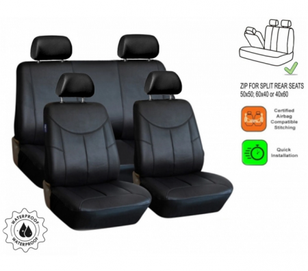 Set huse piele ecologica compatibile Dacia Logan 2004-2012 [1]