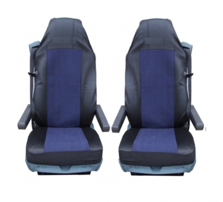 Huse scaune camioane - Set Huse Scaune Auto Pentru Camion DAF CF, LF, XF 95, XF 105, Albastru Inchis