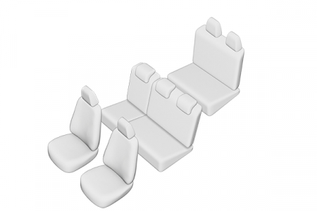 Set huse SCAUN DACIA LOGAN MCV 7 LOCURI 2013 - 2019 bancheta fractionata [2]