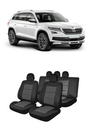 Skoda - Set huse scaun dedicate Skoda KODIAQ 2017- 2019 (Bancheta fractionata )