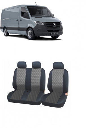 Mercedes - Set Huse Scaun din piele Mercedes Sprinter 3 locuri 2+1 (2018-2022)