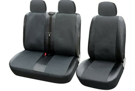 Set Huse Scaune din piele si textil Mercedes Sprinter 3 locuri 2+1 (2000-2006) [4]