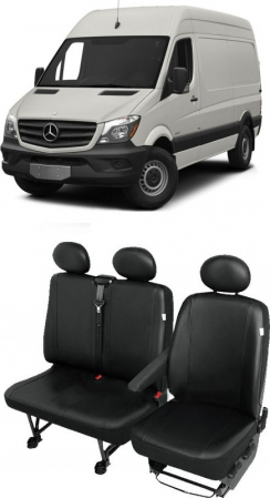 Set huse Scaun din piele MERCEDES Sprinter 3 locuri 2+1 2000 - 2017 [1]