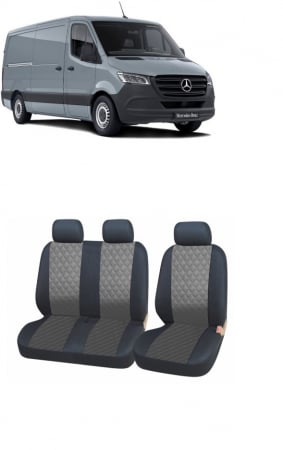 Mercedes - Set Huse Scaun din piele Mercedes Sprinter 3 locuri 2+1 (2018-2022)