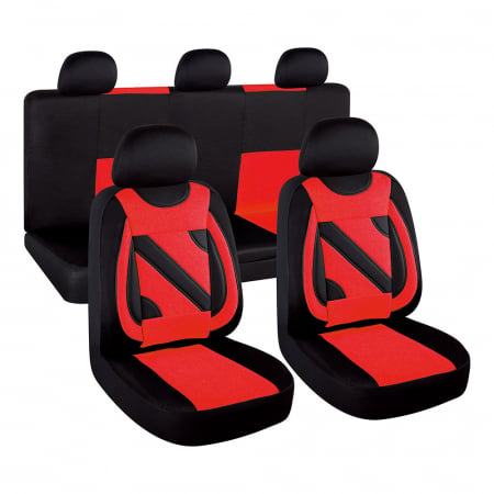 Accesorii pentru interior - SET HUSE SCAUN NERO ROSU