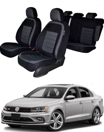 Volkswagen - Set huse SCAUN Originale VOLKSWAGEN JETTA 2010 - 2018 bancheta fractionata