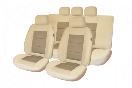 Noutati Real Auto - Set Huse Scaune Premium Lux  Bej