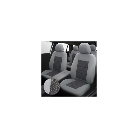 Set Huse Scaun Premium Lux compatibile Dacia Logan (2004-2012) Gri [3]