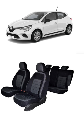 Renault - Set huse scaune material textil dedicate CLIO V HB 2020-2023 (BANCHETA FRACTIONATA)