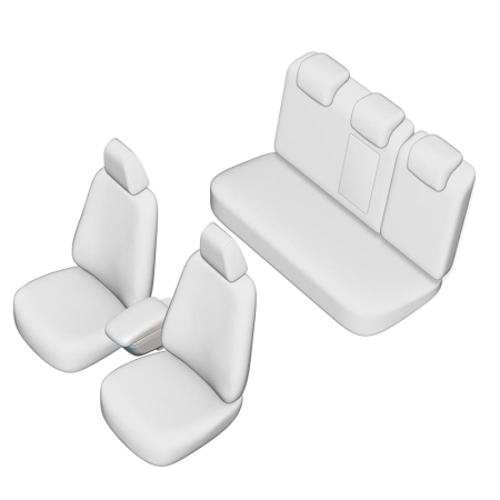 Set huse scaune material textil dedicate SKODA FABIA 2021-2026 (BANCHETA FRACTIONATA) [2]