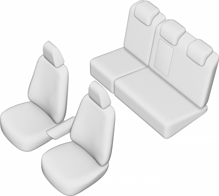 Set huse Scaun VW Tiguan 2012- 2016 bancheta fractionata. Masuta Cafea Cu Tetiere Spate In Forma De L [1]